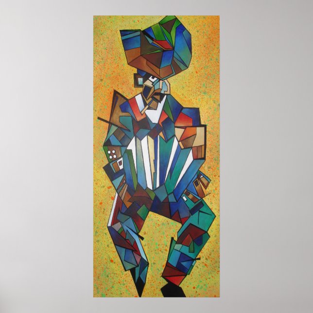 Pôster A Arte do Cubismo Acordeonista (Frente)