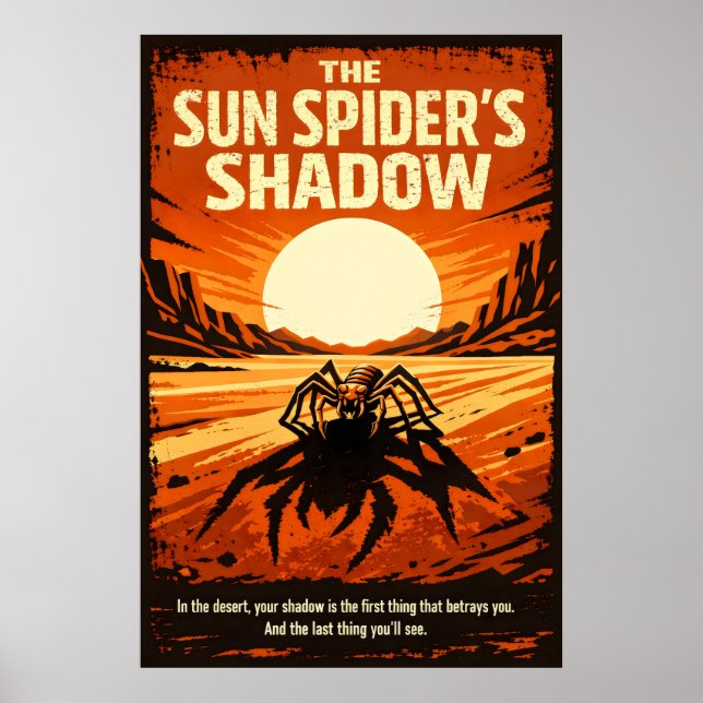 Poster A Arte do Deserto da Sombra da Aranha do Sol (Frente)