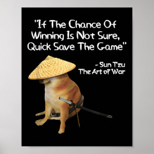 Poster A Arte Do Jogador Do Meme De Guerra Jogando Samura