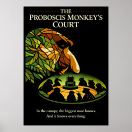 Poster A Arte do Tribunal do Macaco Probóscide