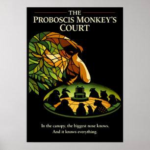 Poster A Arte do Tribunal do Macaco Probóscide