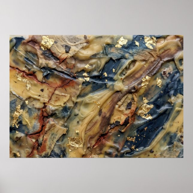 Poster A Arte Espiritual de Parede do Leito do Ouro Antig (Frente)