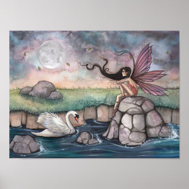 Poster A Arte Fantástica da Fada e do Cisne do Local de E (Frente)