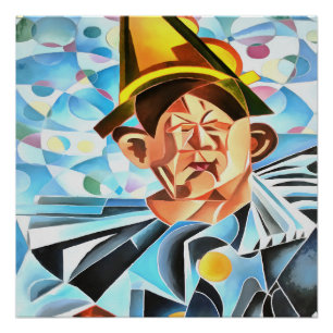 Pôster A Arte Geométrica do Palhaço Melanchólico