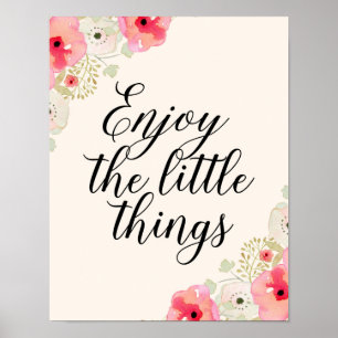 Poster A arte inspirada das citações aprecia as coisas