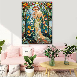 Poster A Arte Nova Romântica Feminina