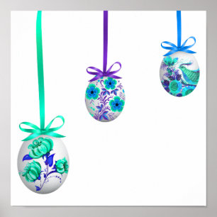 Poster A arte popular Eggs (Ucraniano-inspirado)