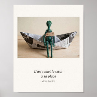 Poster A arte recoloca o coração no lugar — Série Papel
