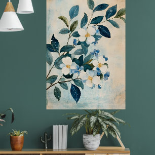 Poster A árvore com folhas douradas é um enfeite de pared