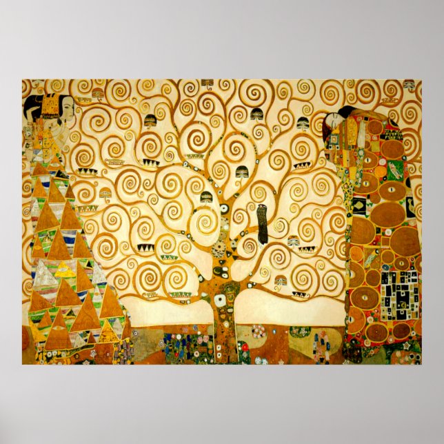 Poster A árvore da vida de Gustav Klimt (Frente)