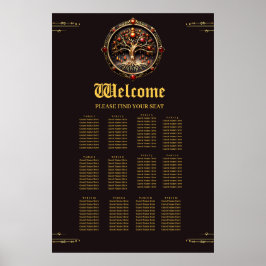 Poster A árvore ouro da vida do misticismo.