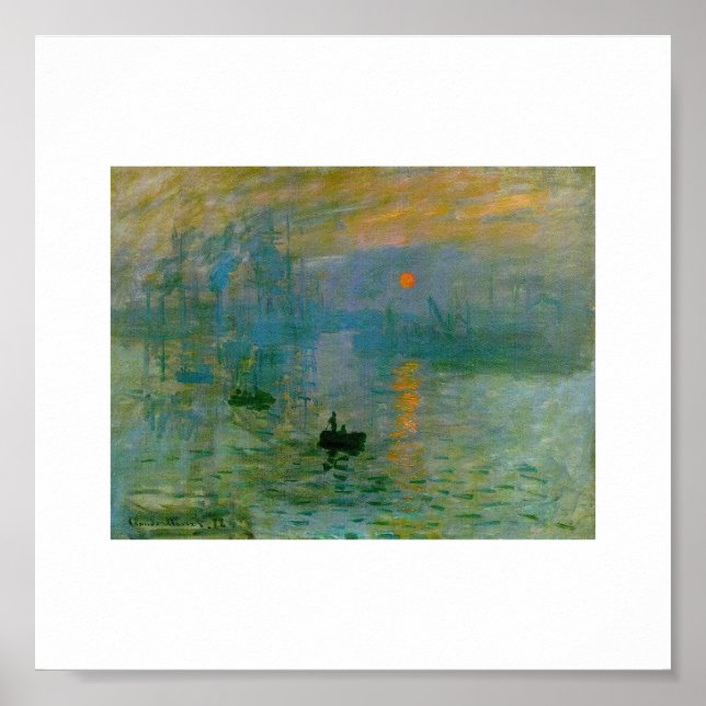 Poster A Ascensão do Sol por Claude Monet (Frente)