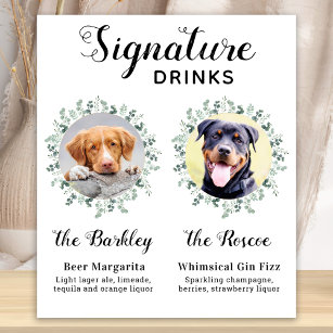 Poster A Assinatura Pet Wedding Dog Bebe Foto Personaliza
