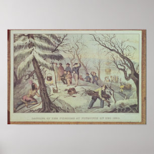 Pôster A aterragem dos peregrinos em Plymouth