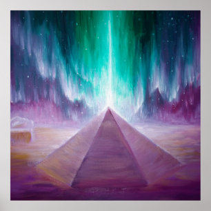 Poster A aurora e a energia da pirâmide da Cydonia