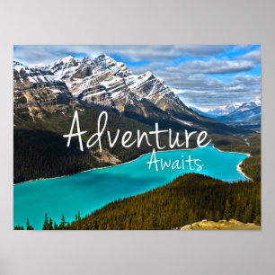 Pôster A aventura espera o lago Peyto