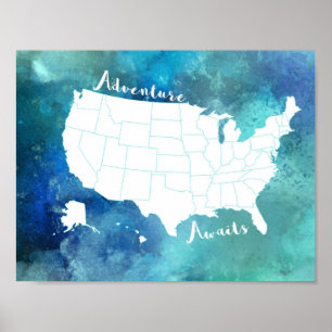 Poster A aventura espera os Estados Unidos