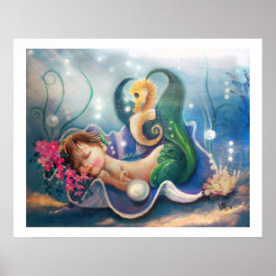 Pôster "a Babá".. Sereia Bebê Adormecida