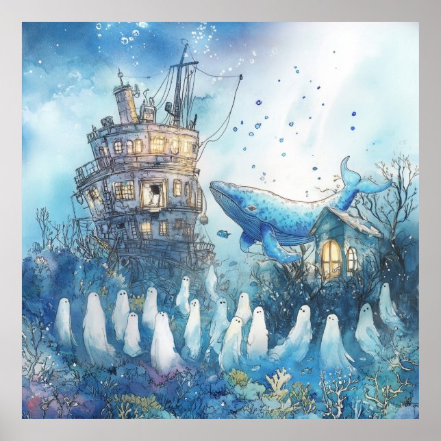 Poster A Baleia das Almas Perdidas (Frente)