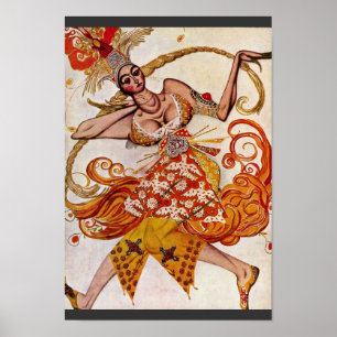 Pôster A Ballettfigurine: Firebird por Bakst Léon (o