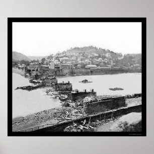Poster A balsa dos harpistas, ponte da estrada de ferro
