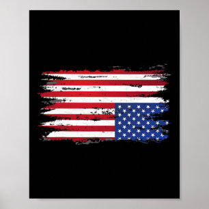 Poster A bandeira Americana Incomoda-Se Patriótica Usa 4