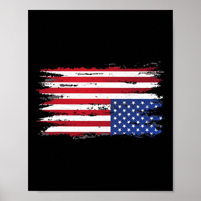 Poster A bandeira Americana Incomoda-Se Patriótica Usa 4 (Frente)