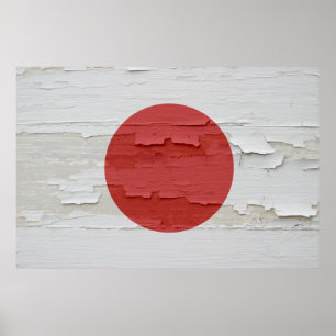 Pôster A bandeira de Japão resistiu à pintura