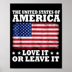 Poster A bandeira EUA ame ou deixe