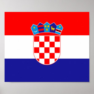 Poster A bandeira nacional de Croatia Zastava Hrvatske
