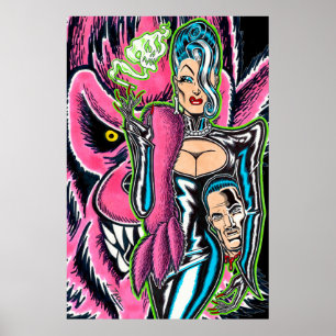Poster A Baronesa™ e seu Lobisomem Rosa