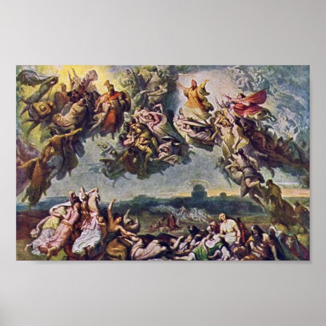 Pôster A Batalha Das Armas De Wilhelm Von Kaulbach (Frente)