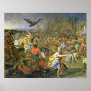 Poster A batalha de Arbela (ou de Gaugamela) 331 BC,