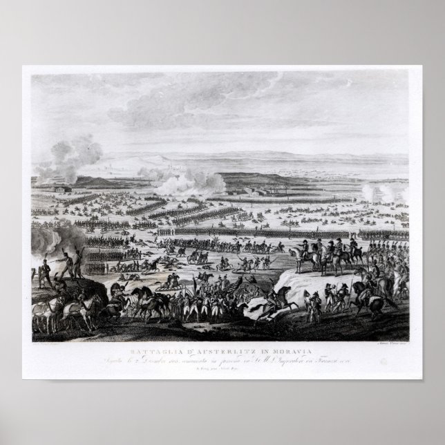 Pôster A Batalha de Austerlitz na Morávia (Frente)
