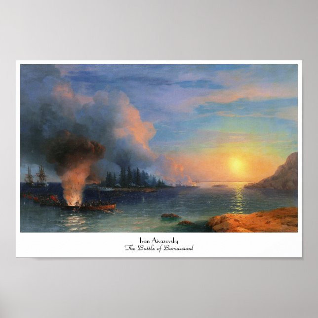 Poster A Batalha de Bomarsund Ivan Aivazovsky (Frente)