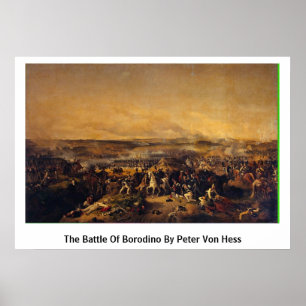 Pôster A batalha de Borodino por Peter Von Hess