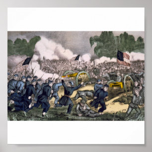 Pôster A batalha de Gettysburg, Pa. 3 de julho D. 1863