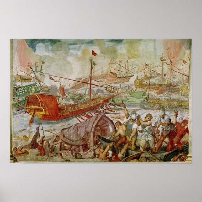 Poster A Batalha de Lepanto, outubro de 1571, 1600 (Frente)