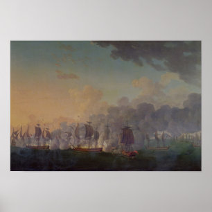 Pôster A batalha de Louisbourg no 21 de julho de 1781