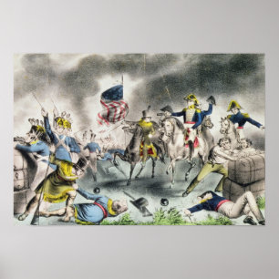 Pôster A batalha de Nova Orleães, bar. Currier de
