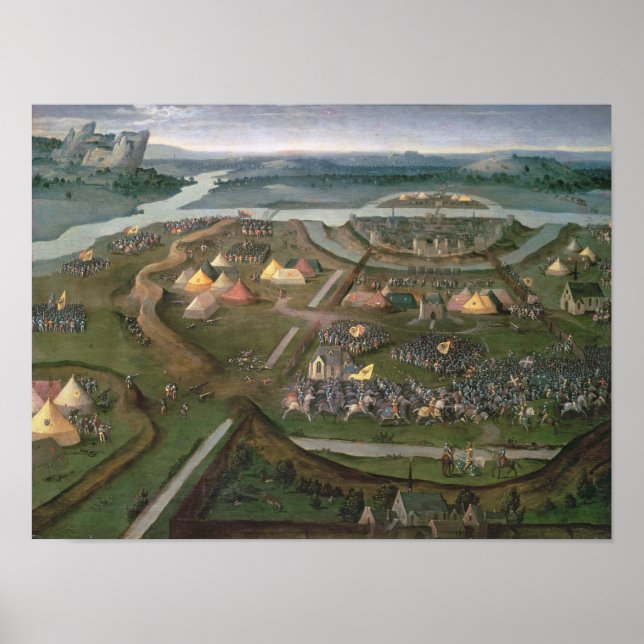 Poster A Batalha de Pavia em 1525, c.1530 (Frente)