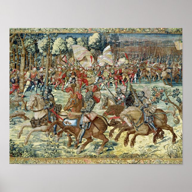 Poster A Batalha de Pavia. O avanço de Charles V (Frente)