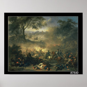 Poster A batalha de Poltava em 1709, 1717