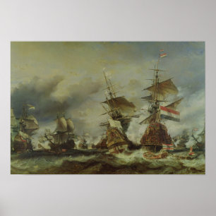 Pôster A batalha de Texel, o 29 de junho de 1694