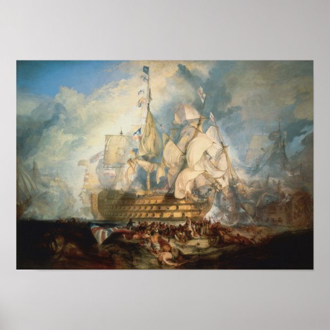 Poster A Batalha de Traffic 1822 William Turner (Frente)