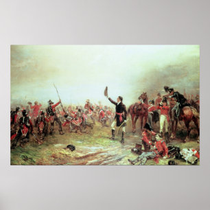 Pôster A batalha de Waterloo, o 18 de junho de 1815 2