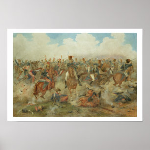 Poster A batalha de Waterloo, o 18 de junho de 1815 (w/c
