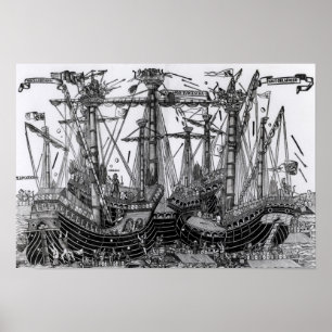 Pôster A batalha de Zonchio em 1499