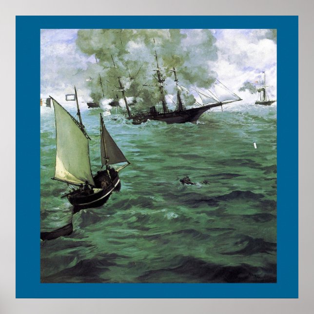 Pôster A Batalha do Kearsarge e do Alabama (Frente)