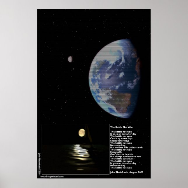 Poster A batalha não venceu: fundo da Terra (Frente)